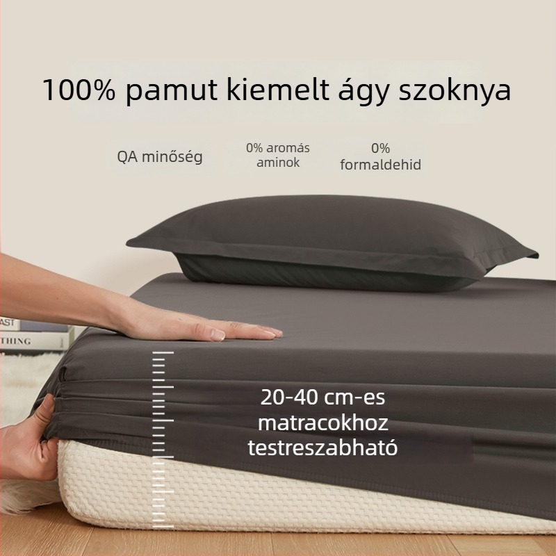 100% pamut gumis lepedő, méret 30/40 magasságú, teljes matracvédő, négy évszakos