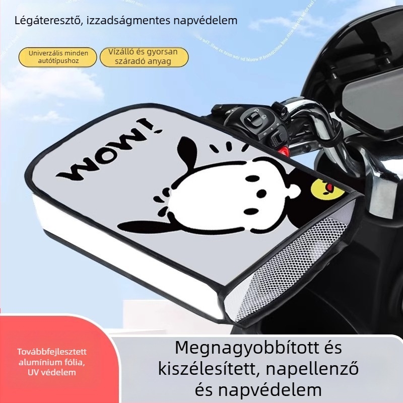 Nyári elektromos járművek napvédő kesztyűi kibővíthető napárnyékolóval, lélegző, kormányvédő borítással, vízálló és szélálló