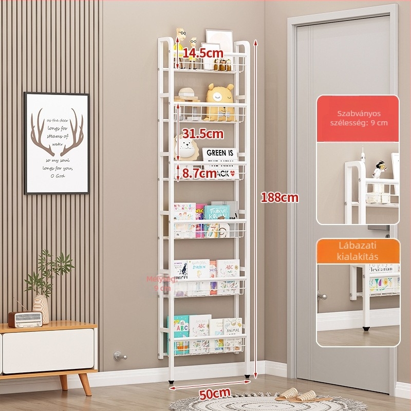 Új falra szerelhető konyhai tároló, több-szintű, helytakarékos, modern minimalista kialakítás