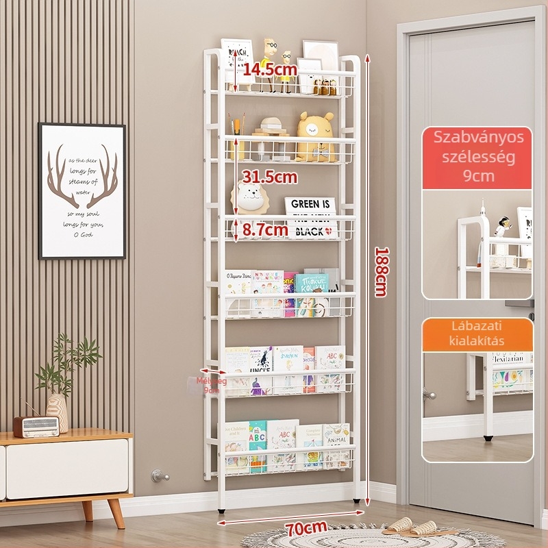 Új falra szerelhető konyhai tároló, több-szintű, helytakarékos, modern minimalista kialakítás