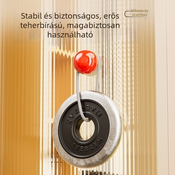 Szívókorongos ajtófogó kampóval, fúrás nélkül — WC ajtókhoz, szekrényekhez, fiókokhoz, tolóajtókhoz és ablakokhoz