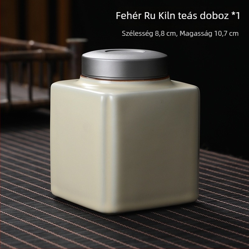 Ge Yao kerámia teásdoboz Zen Wing mintával, nedvességálló tároló teához és aszalt gyümölcsök számára, kínai stílusban.