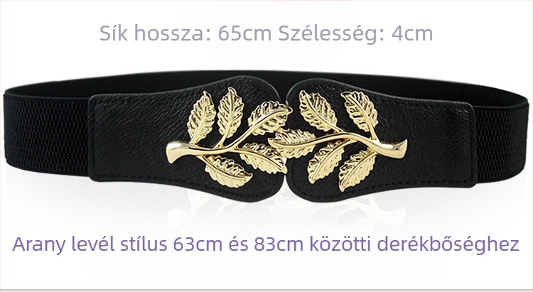 Koreai stílusú női elasztikus öv vintage gyémánt díszítéssel kötött ruha