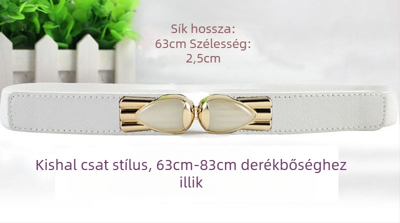 Koreai stílusú női elasztikus öv vintage gyémánt díszítéssel kötött ruha