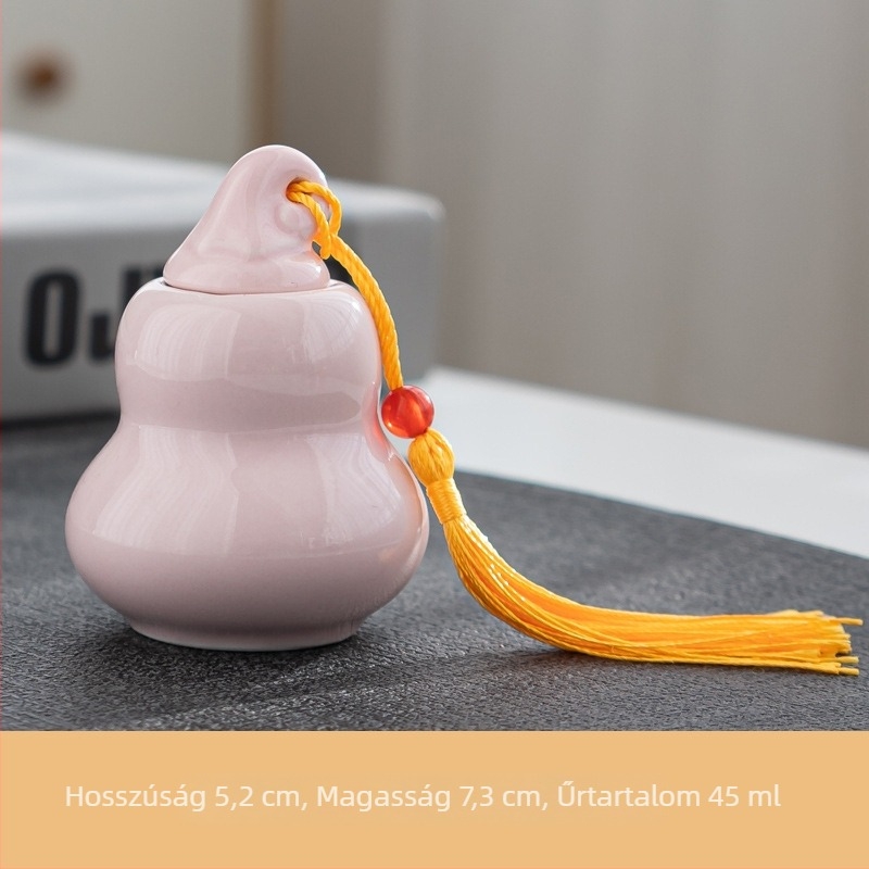 Hordozható kerámia tök formájú üveg teához, porokhoz, tablettákhoz, kenőcsökhöz és kozmetikai csomagoláshoz