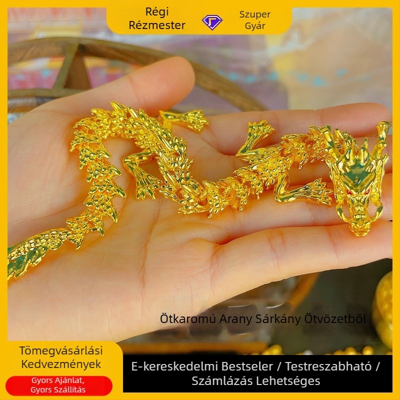 Ötvözet dragon asztali dísz – elegáns kínai sárkány művészeti alkotás