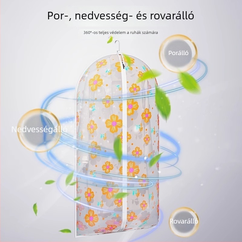 Teljesen zárt ruhatartó porvédő – függő ruhákhoz, kabátokhoz, dzsekikhez és öltönyökhöz