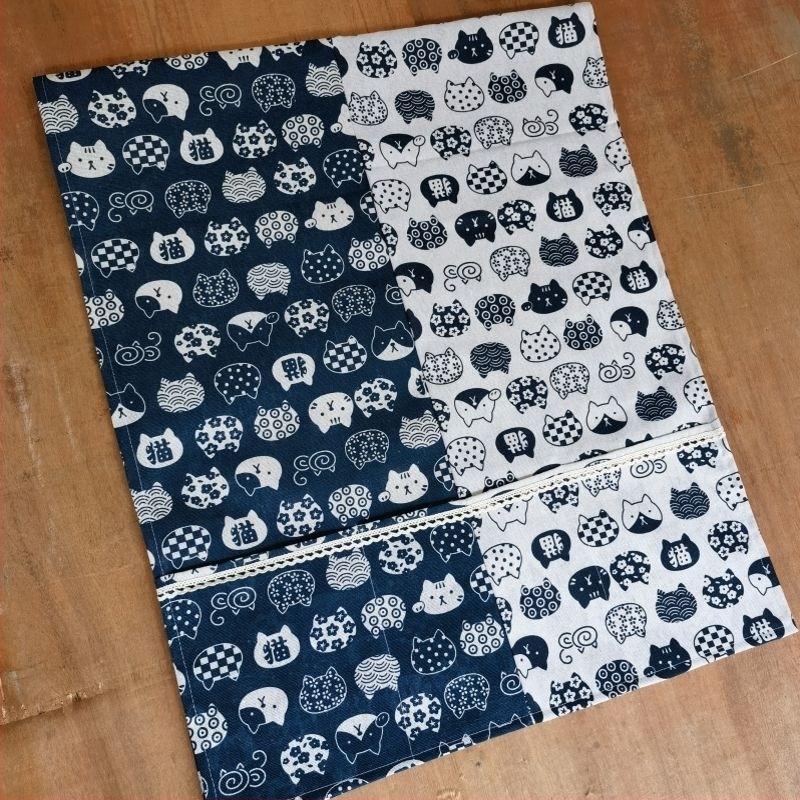 Japán stílusú porvédő hűtőre és mosógépre, textil anyagból