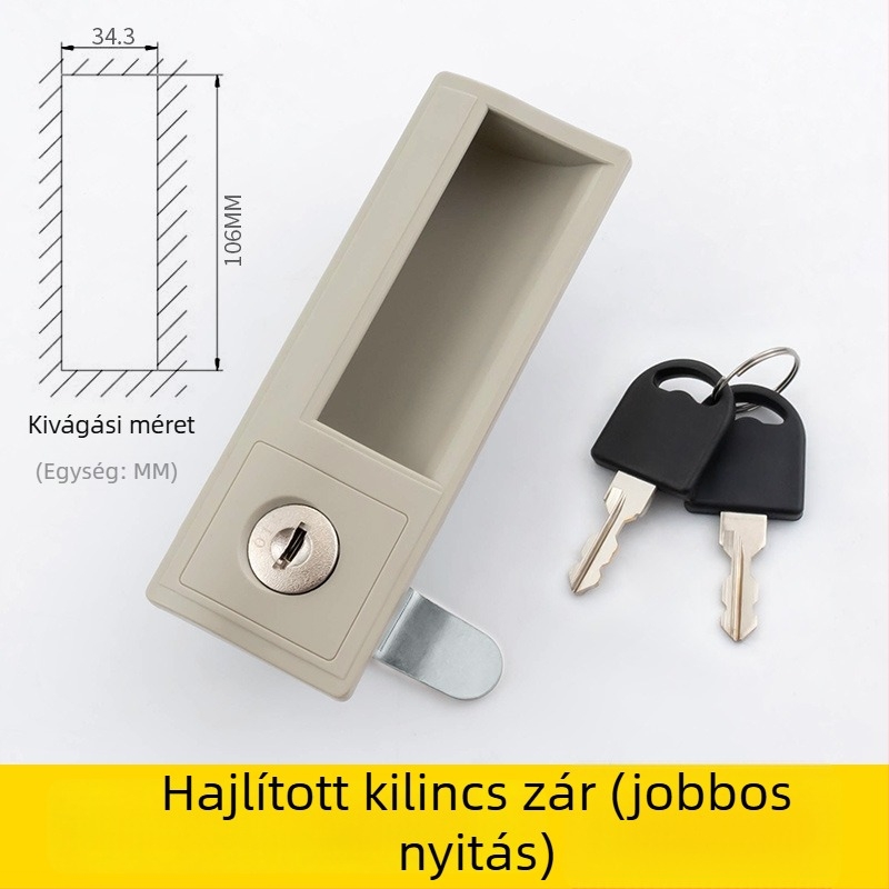 ABS gardróbfogantyú záras – injekciós öntés, modern minimalista stílus
