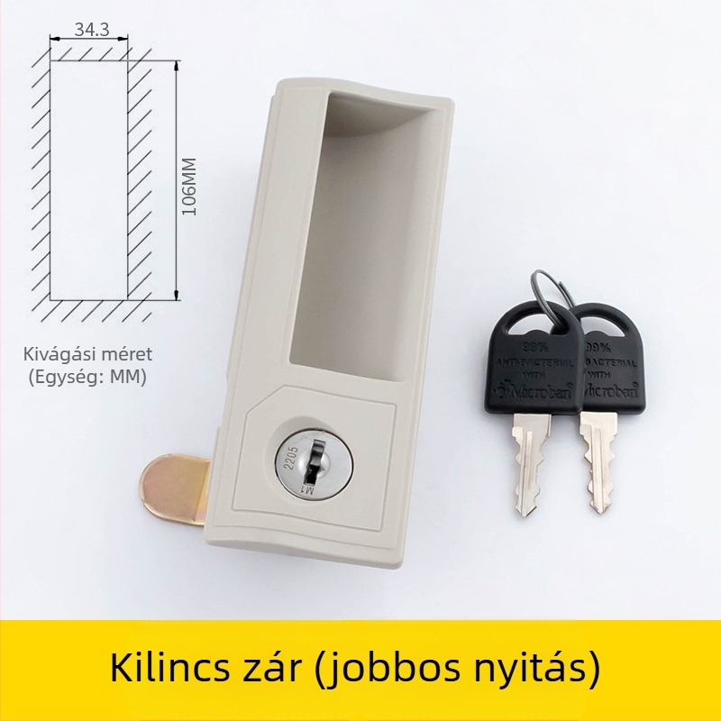 ABS gardróbfogantyú záras – injekciós öntés, modern minimalista stílus