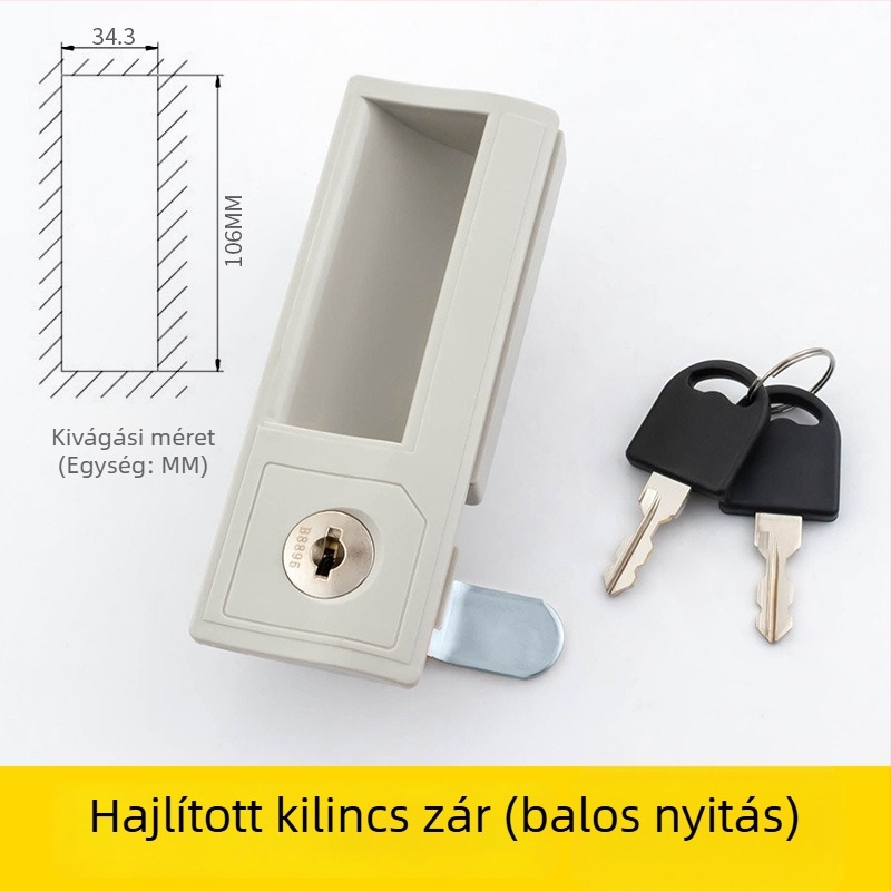 ABS gardróbfogantyú záras – injekciós öntés, modern minimalista stílus