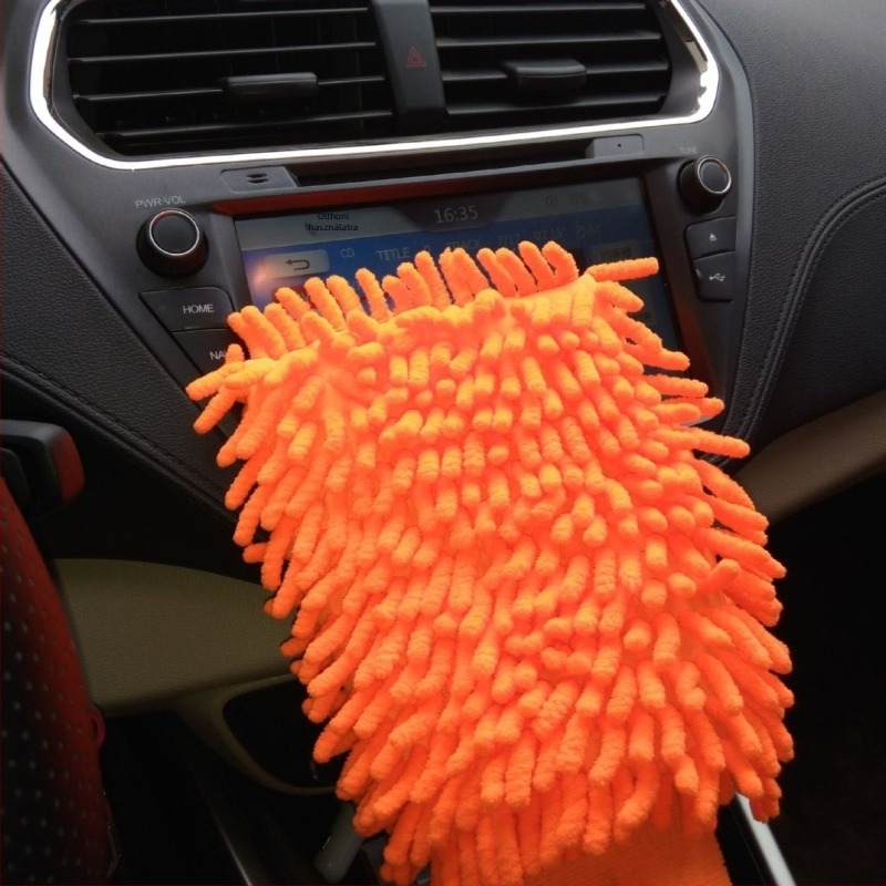 Kétoldalas chenille kesztyű autómosáshoz, mikroszálas felülettel, habosításhoz és otthoni tisztításhoz