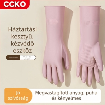 Mosogatáshoz való kesztyűk, konyhai gumikesztyűk, élelmiszerbiztonsági minőségű, vízálló, háztartási tisztításhoz