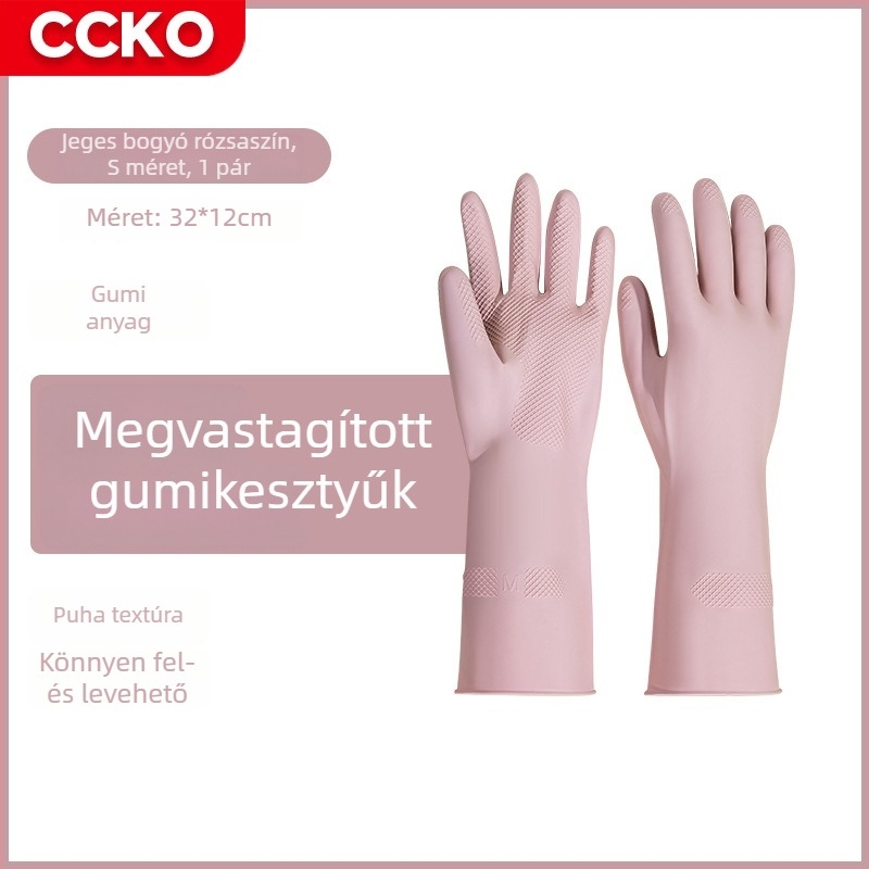 Mosogatáshoz való kesztyűk, konyhai gumikesztyűk, élelmiszerbiztonsági minőségű, vízálló, háztartási tisztításhoz