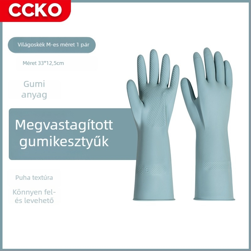 Mosogatáshoz való kesztyűk, konyhai gumikesztyűk, élelmiszerbiztonsági minőségű, vízálló, háztartási tisztításhoz