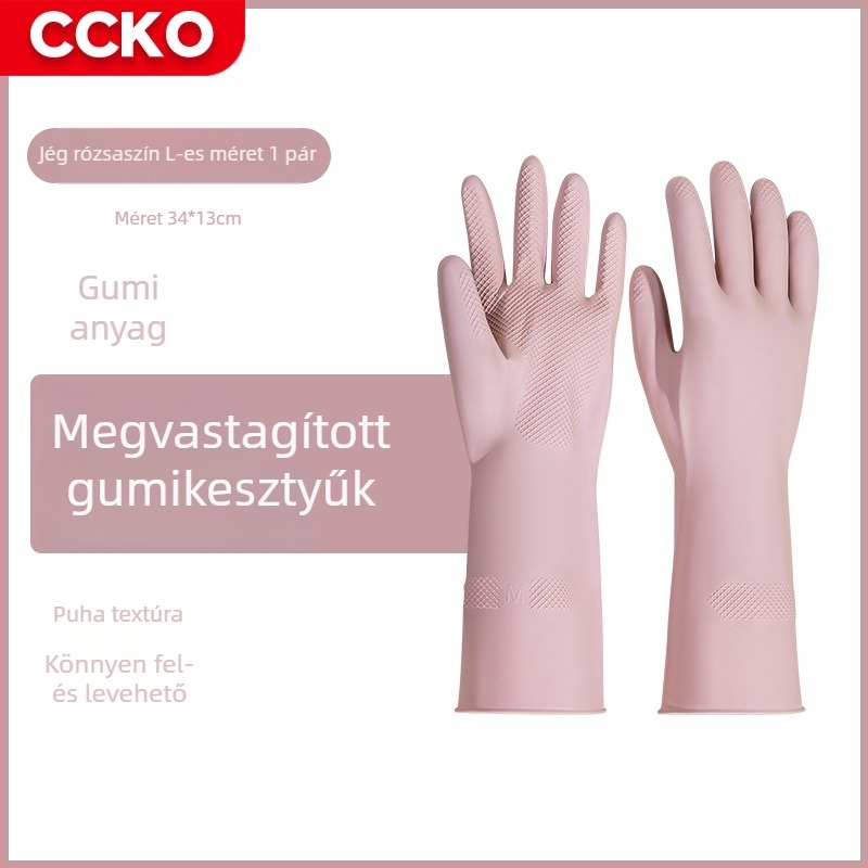 Mosogatáshoz való kesztyűk, konyhai gumikesztyűk, élelmiszerbiztonsági minőségű, vízálló, háztartási tisztításhoz