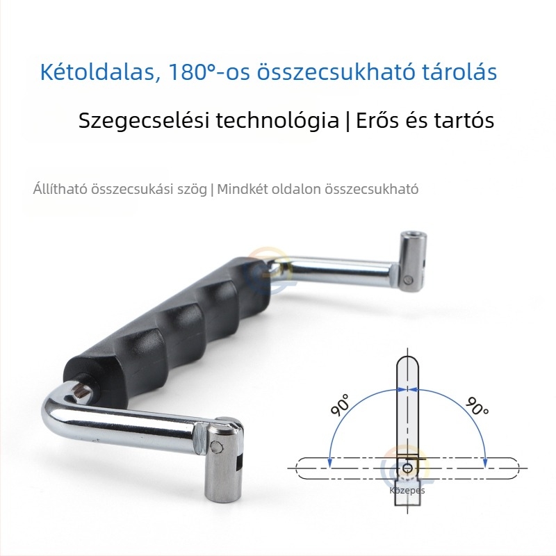 LS509 összecsukható gumírozott fogantyú szekrényekhez és szerszámtárakhoz, krómozott felület