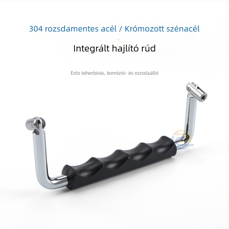 LS509 összecsukható gumírozott fogantyú szekrényekhez és szerszámtárakhoz, krómozott felület