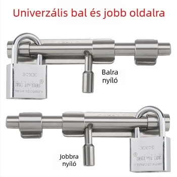 Vastagított 304 rozsdamentes acél ajtócsap felületre szerelt zár