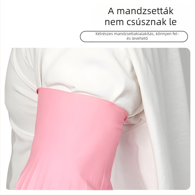 Vízálló, hosszított latex ujjvédők konyhai és vízi feladatokhoz, olajálló és piszokálló gumírozott védőfelső