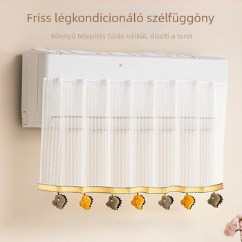 Telepítés nélküli levegő-kimeneti függöny Velcro-val, univerzális, védi a babát a közvetlen légáramlattól