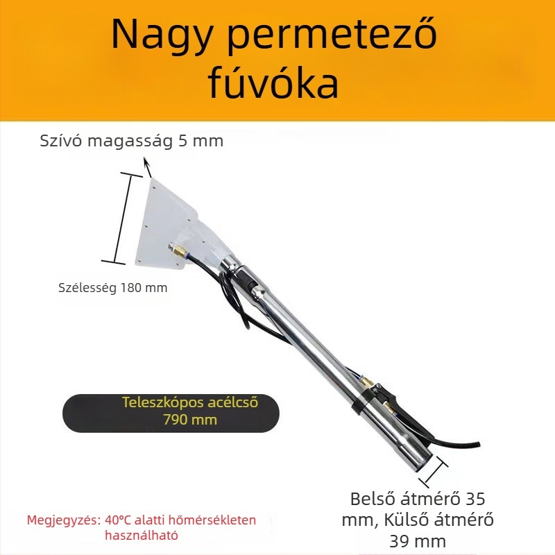 All-in-one tisztító készülék autókhoz, szőnyegekhez, kanapéhoz és függönyökhöz — permetezés és szívás, átlátszó nedvszívó kaparófej kapcsolókkal, univerzális