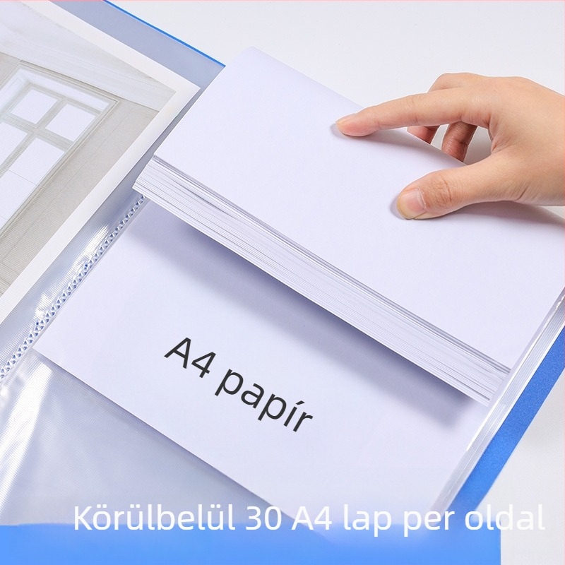 A4-es vastagított átlátszó fájlmappa tesztekhez és terhességi vizsgálatokhoz, többoldalas információs tartó, műanyag