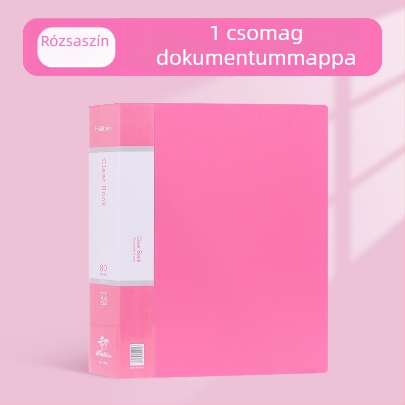 A4-es vastagított átlátszó fájlmappa tesztekhez és terhességi vizsgálatokhoz, többoldalas információs tartó, műanyag