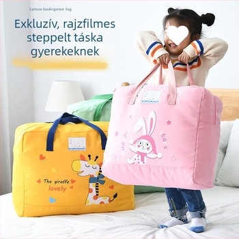 Gyerekeknek szóló paplan- és ágyneműtároló táska fogantyúval, nagy kapacitás
