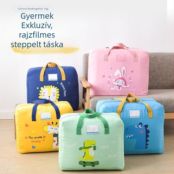 Gyerekeknek szóló paplan- és ágyneműtároló táska fogantyúval, nagy kapacitás