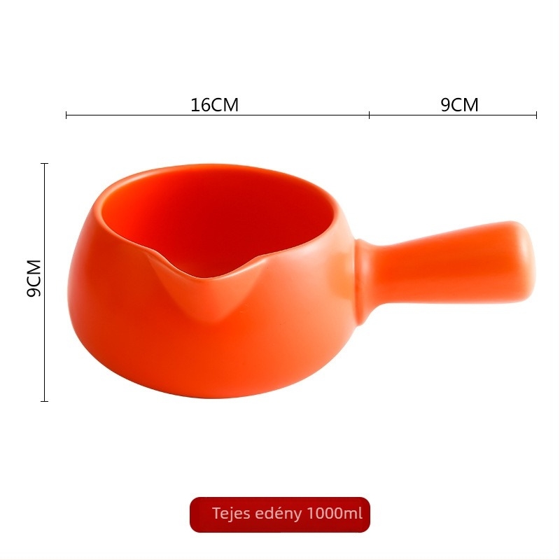 Mini kerámia tejlábas egykezes fogantyúval, tapadásmentes, tejfőzéshez és babáknak készült ételekhez