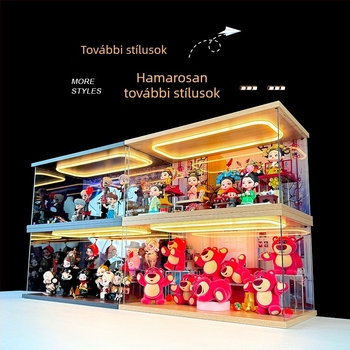 Akril tároló- és kiállító doboz fedéllel vinyl plüss medálokhoz a Crybaby Vacation Mode On sorozatból