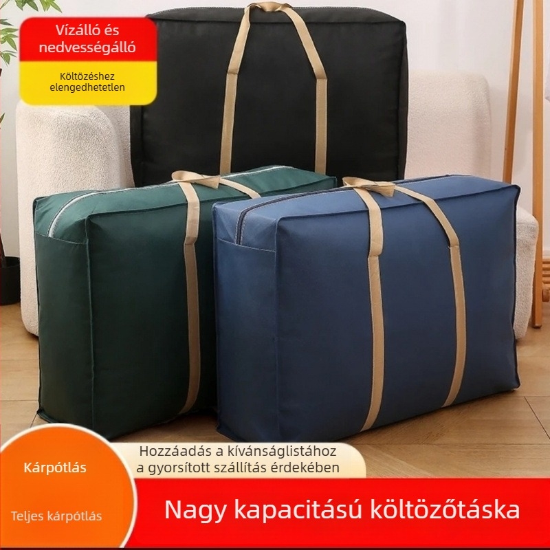 Hordozható költöztető és csomagoló táska, porálló dormiszoba-tároló táska, nedvességálló utazótáska paplanokhoz