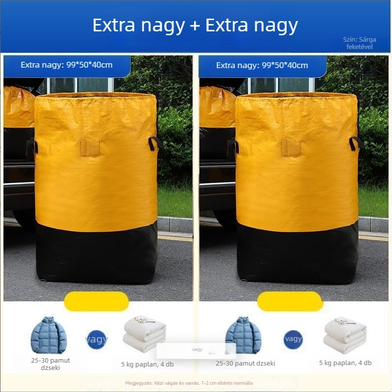 Nagy kapacitású, vízálló szövött költöztető és tároló táska