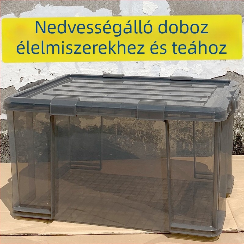 Antoine Műanyag tároló doboz, 80–90 L, zárható fedél, por- és nedvességálló, rovarvédett – többfunkciós