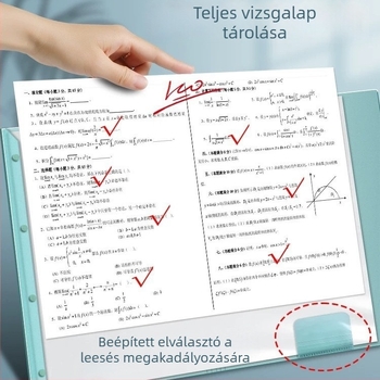A3-as vizsgalap rendező, nagy kapacitású, többszintű PP tároló, Modell 010, 30 oldal, Kód Jx0013