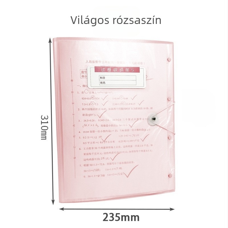 A3-as vizsgalap rendező, nagy kapacitású, többszintű PP tároló, Modell 010, 30 oldal, Kód Jx0013