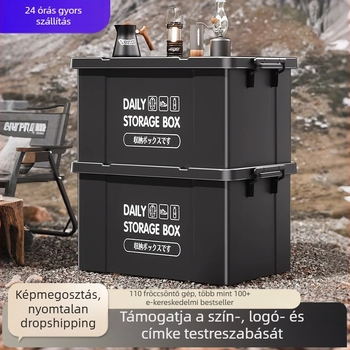 Kültéri összecsukható tároló autócsomagtartóhoz – műanyag játékok tároló doboz, megerősített tároló