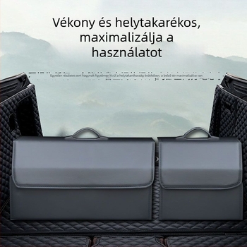 Autócsomagtartó tároló doboz, multifunkcionális autóorganizer PU-bőrhatású