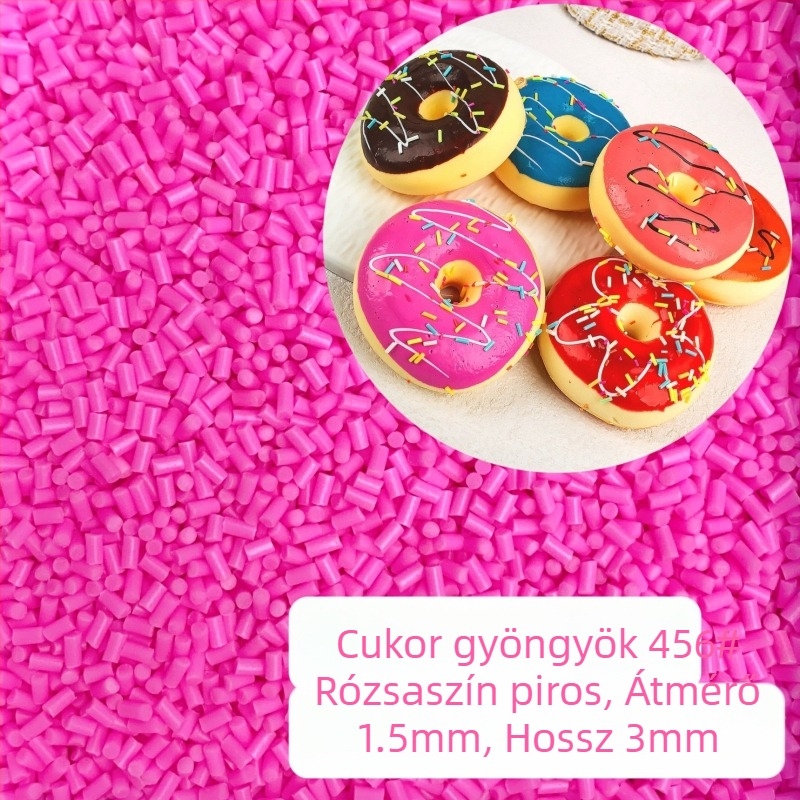 Puhatestű polimer gyurma cukorgolyókkal, színes tűkkel, krém ragasztó kiegészítőkkel és csokoládé-selyem dekorációkkal, 100 g