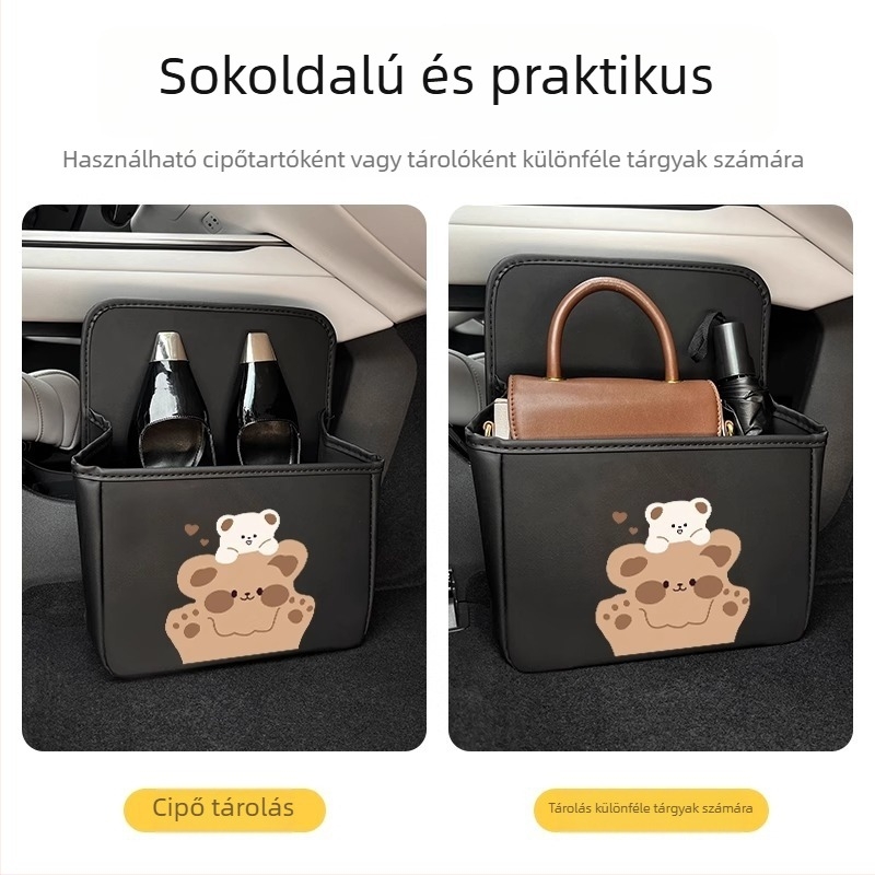 Összecsukható cipőtároló doboz autóhoz, első utasüléshez и csomagtartóhoz, többfunkciós praktikus szervező