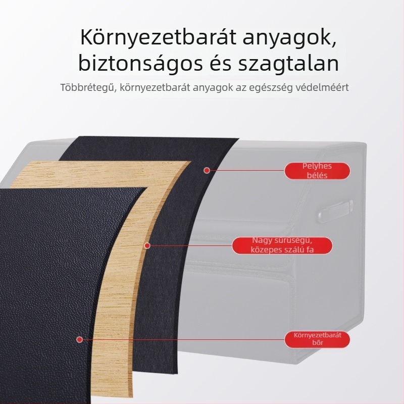 Két rétegű, összecsukható csomagtartó tároló doboz autóhoz