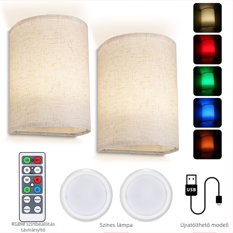 LED belső falikar RGB hangulatvilággal hálószobához, az ágynál, lépcsőházhoz és folyosóra – vezeték nélküli