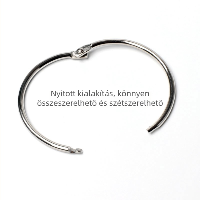 Rozsdamentes acél függönygyűrűk klipszekkel, nyitott, kerek gyűrűk függönyök és zuhanyfüggönyök számára, nagy méretű