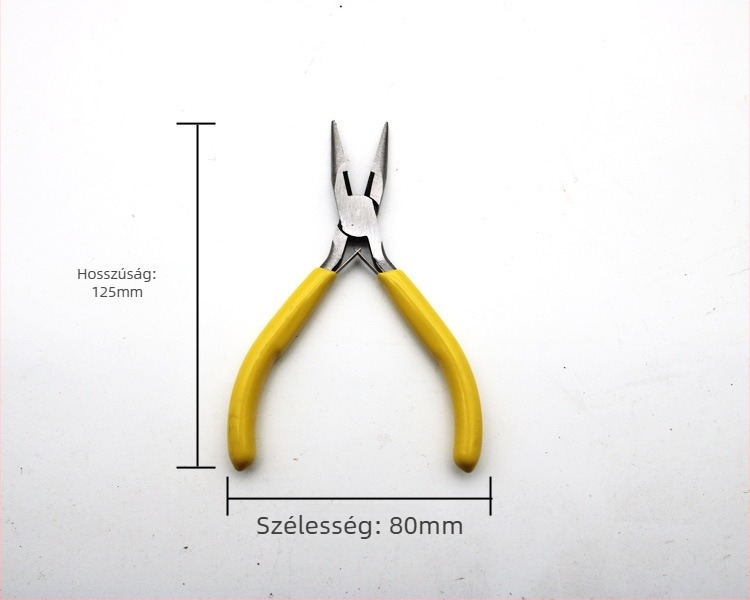 4,5 hüvelykes mini fogó, kézműves kivitelben: tűfogó, diagonális fogó és ékszerfogó