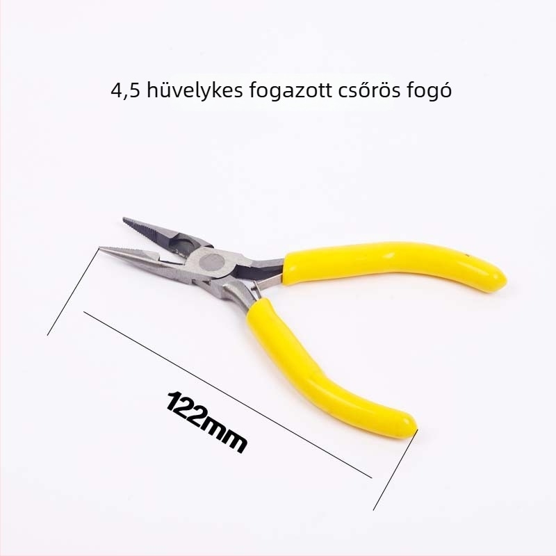4,5 hüvelykes mini fogó, kézműves kivitelben: tűfogó, diagonális fogó és ékszerfogó