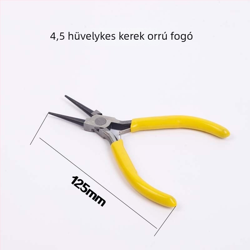 4,5 hüvelykes mini fogó, kézműves kivitelben: tűfogó, diagonális fogó és ékszerfogó