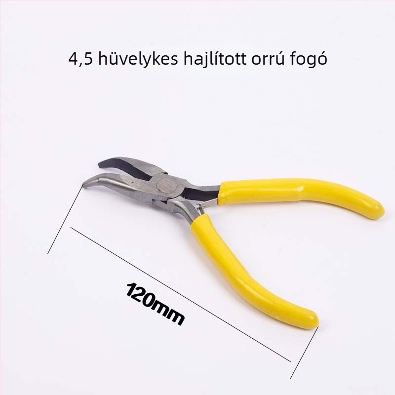 4,5 hüvelykes mini fogó, kézműves kivitelben: tűfogó, diagonális fogó és ékszerfogó