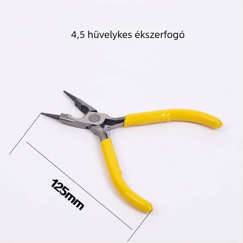 4,5 hüvelykes mini fogó, kézműves kivitelben: tűfogó, diagonális fogó és ékszerfogó