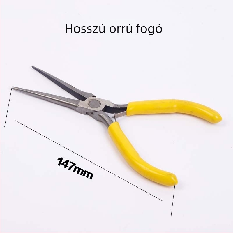 4,5 hüvelykes mini fogó, kézműves kivitelben: tűfogó, diagonális fogó és ékszerfogó